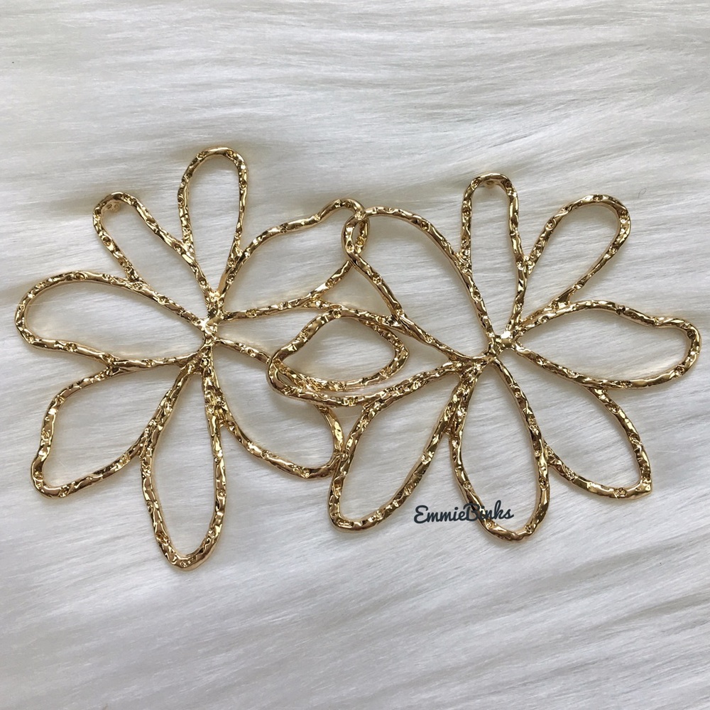 New For Love & Lemons Boho Floral Cutout Statement Earrings